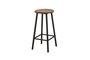 Hanah Home Barok Black Taburete de Aglomerado Color Negro